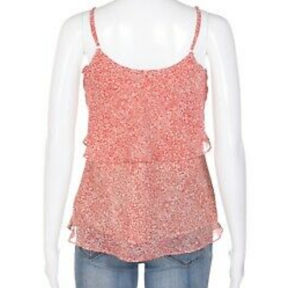 ❤CAbi PAPRIKA RED RUFFLED BLOUSE WITH SPAGHETTI STRAPS, SZ SMALL - Picture 7 of 9